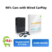 wireless car play carplay ai box netflix multimedia 464g audio navigation android 9 android auto apple carplay