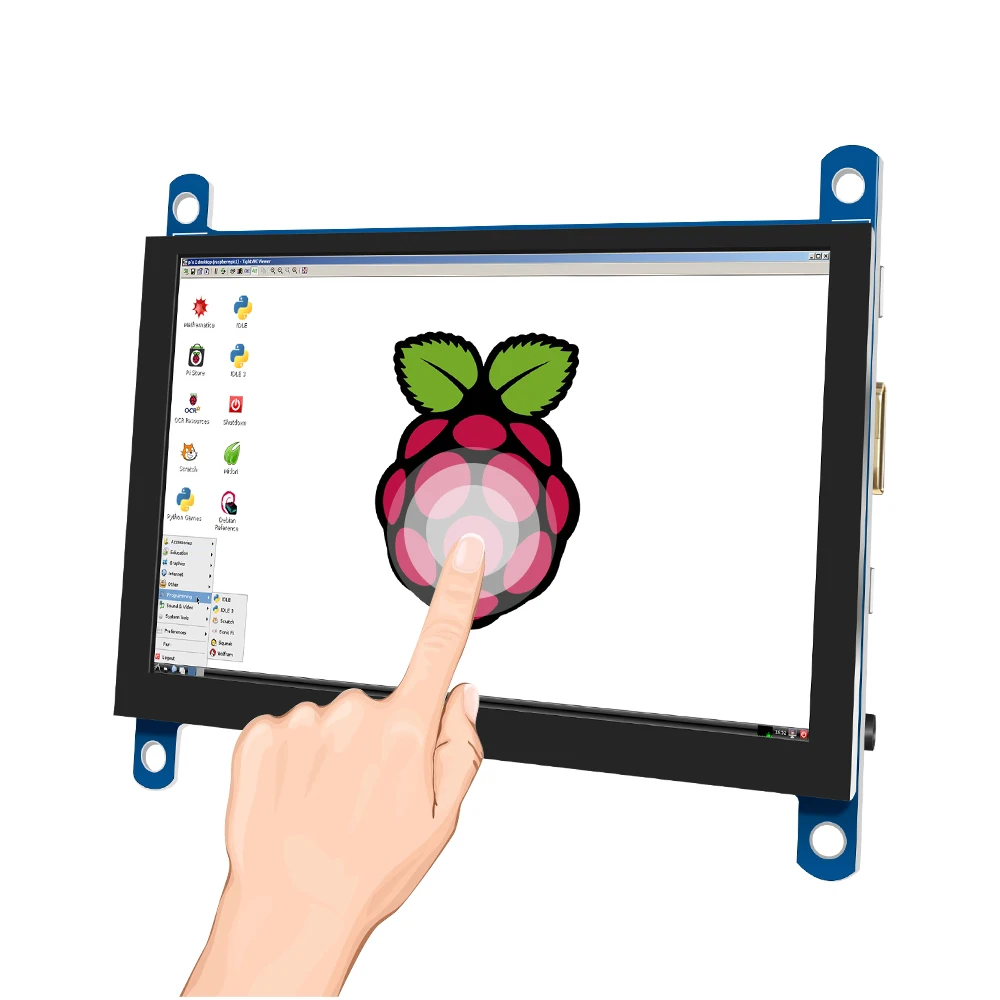 ЖК-экран 800*480 сенсорный экран Raspberry Pi 5-дюймовый мини HDMI монитор совместимый с 400 4 3B