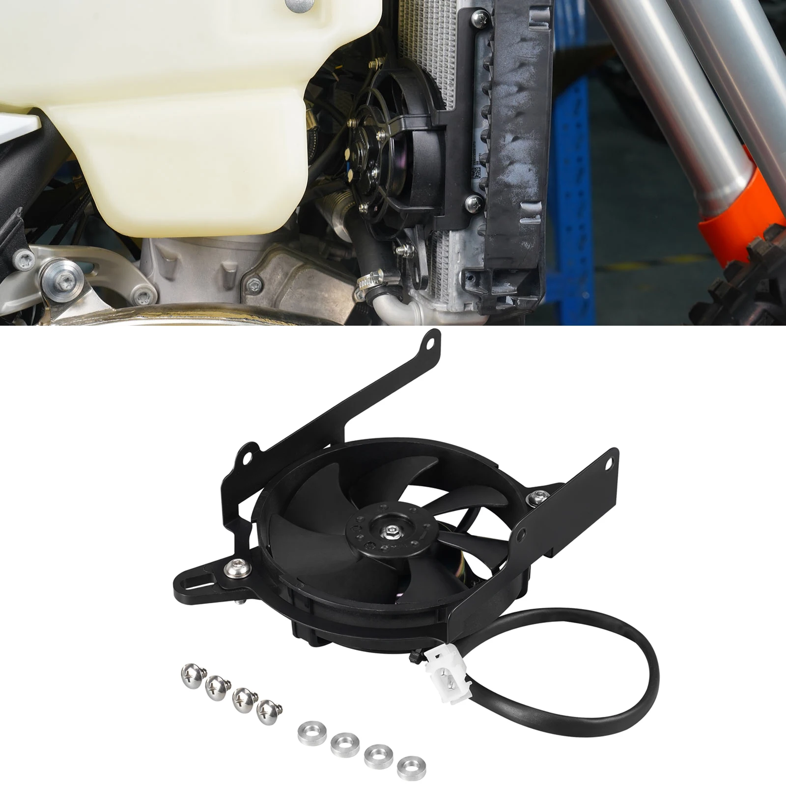 Комплект кронштейнов вентилятора радиатора охлаждения для KTM EXC300 EXC EXCF XCW XCFW XWF 150
