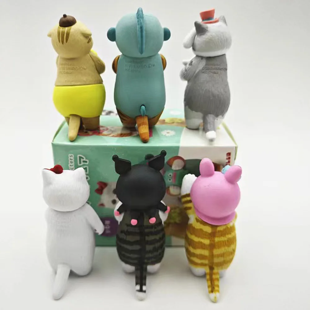 Фото Mofusand Stitch Labubu Shark Cat Cos Sanrio слепая коробка Kuromi Cinnamoroll My Melody фигурки героев игрушечные куклы фанаты детский подарок №4