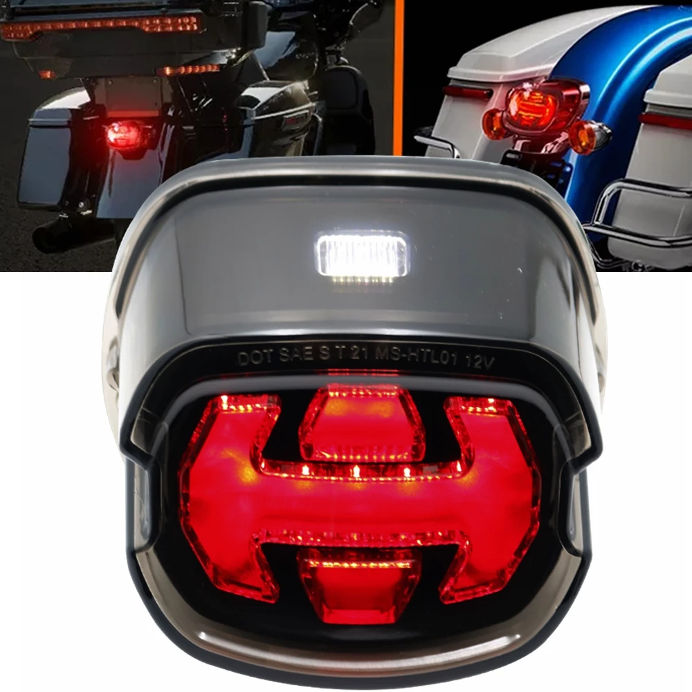 Задний огонь с LED-лампой Taillight с DRL-функцией тормоза для Sportster Softail Dyna Lay Down Super Glide