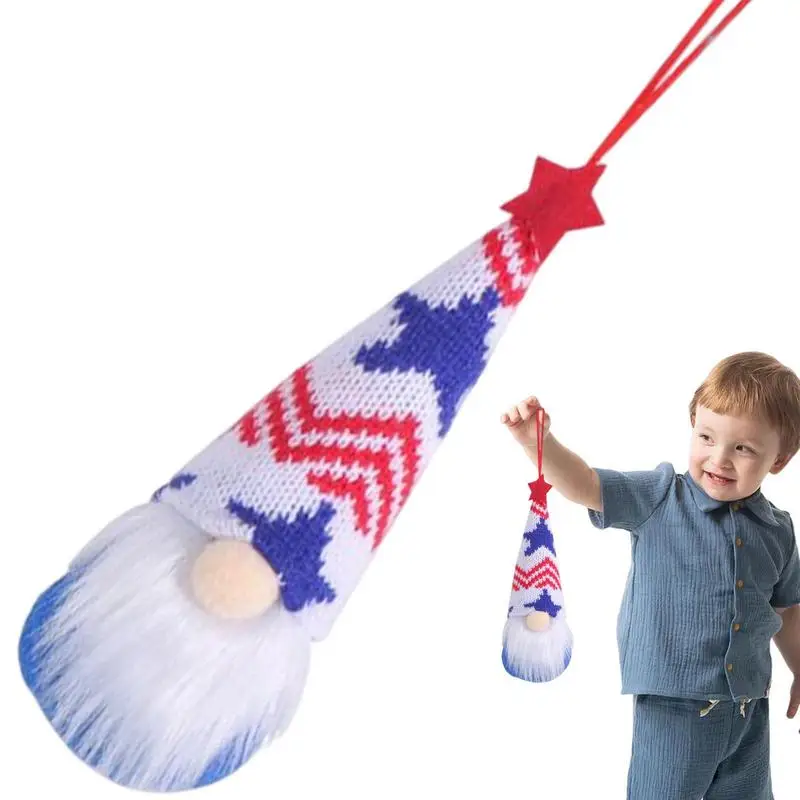 

Патриотическая кукла гном американская 4 июля кукла гномов американские звезды и полосы искусственная кожа для домашнего декора кухонного ...