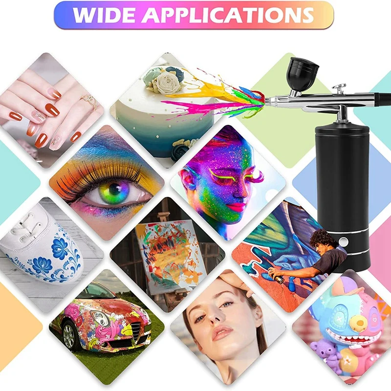 Воздушная щетка для ногтей кислородный инжектор мини-компрессор комплект