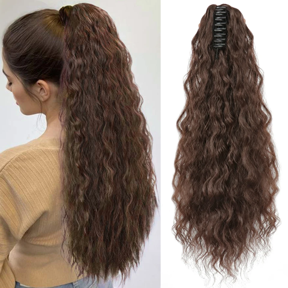 

Long Curly Syntheitc Ponytail Big Grab Claw Clip In Ponytail Hair High Temperature Fiber Pony tail Women Hair Extensions