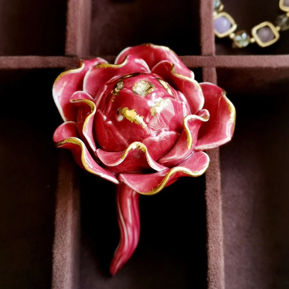 

Plants Ceramic Flower Decor Ornament Dressing Table Exquisite Petal Craft Desktop Adornment Women's
