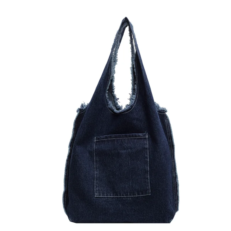 Джинсовая сумка на плечо для женщин повседневная студенческая в стиле гавани