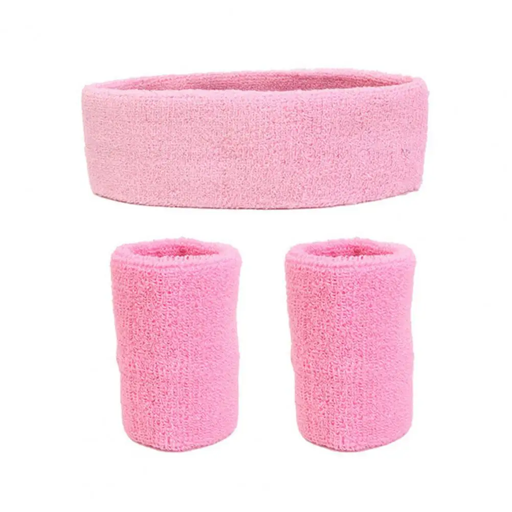 

1 Set Wrist Sweatband Volleyball Wrist Brace Sweatband Set Reversible Soft Breathable Athletic Elastic Sweat Bands