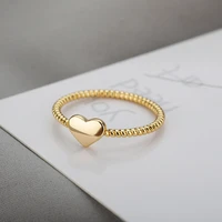 minimalism heart ring best friend new fashion gold color heart shaped wedding rings for woman jewelry gift bff