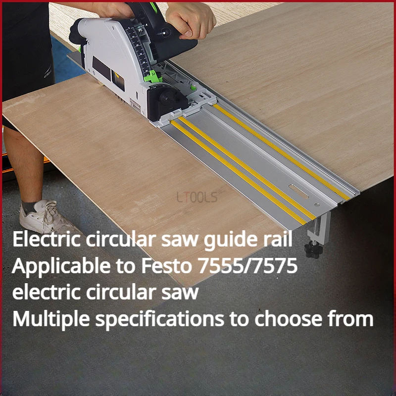 Track Saw Guide Rail Aluminum Extruded Guided Rails for Circular Saw Track Repeatable Rip Cuts & Optimized Bevel & Straight Cuts