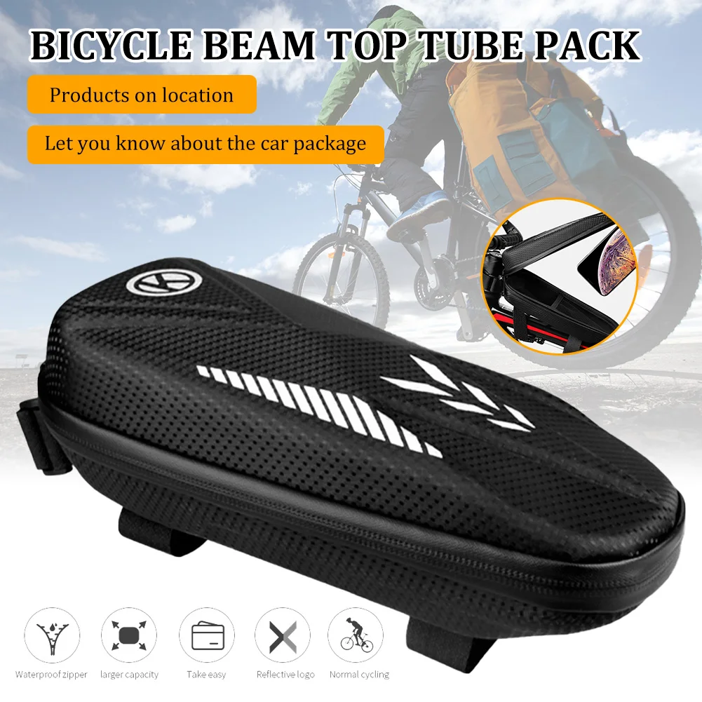 

Bicycle Bag Bike Top Front Tube Bag Waterproof Phone Keys Storage Case Bike Frame Bag With Reflective Bicycle Accessories