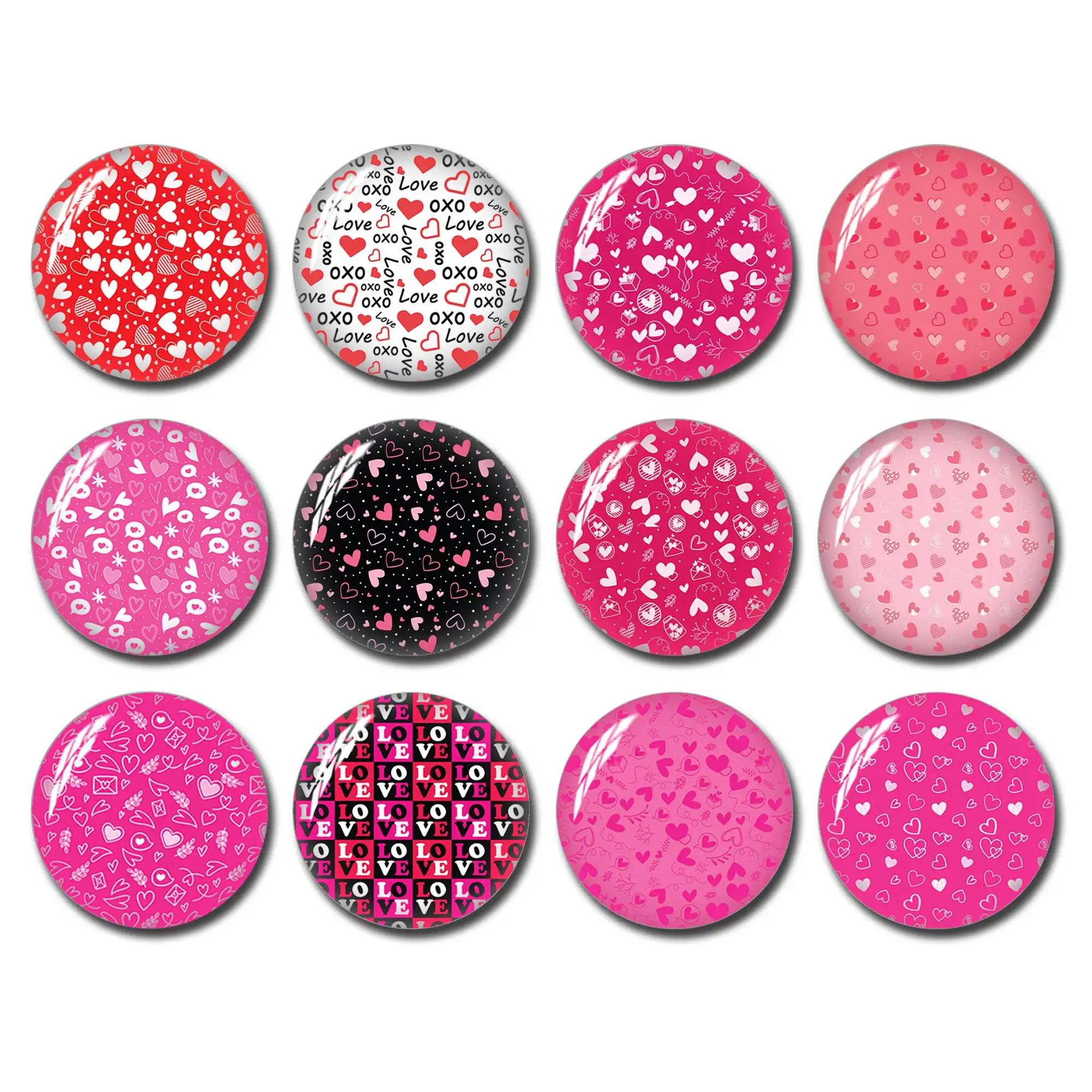 

Love heart Cabochon, Handmade Jewelry Materials Making image Glass dome,12mm 16mm 20mm 25mm 30mm 40mm Picture Beads - FJ1409