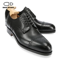 uncle saviano derby brogue men shoes formal bridegroom designer dress man shoe genuine leather original business shoes for men