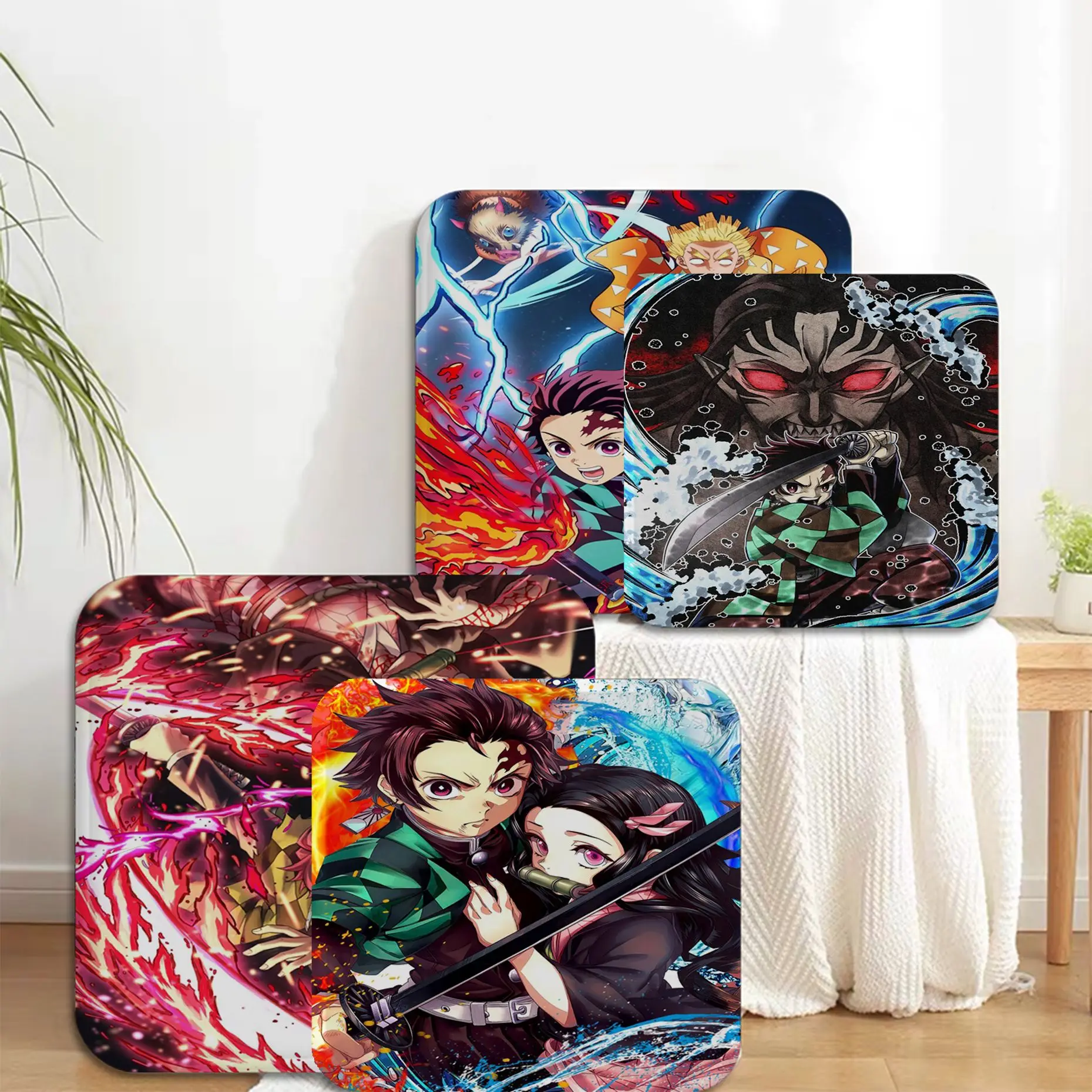 

Classic Anime Demon Slayer Tie Rope Seat Cushion Office Dining Stool Pad Sponge Sofa Mat Non-Slip Cushion Pads