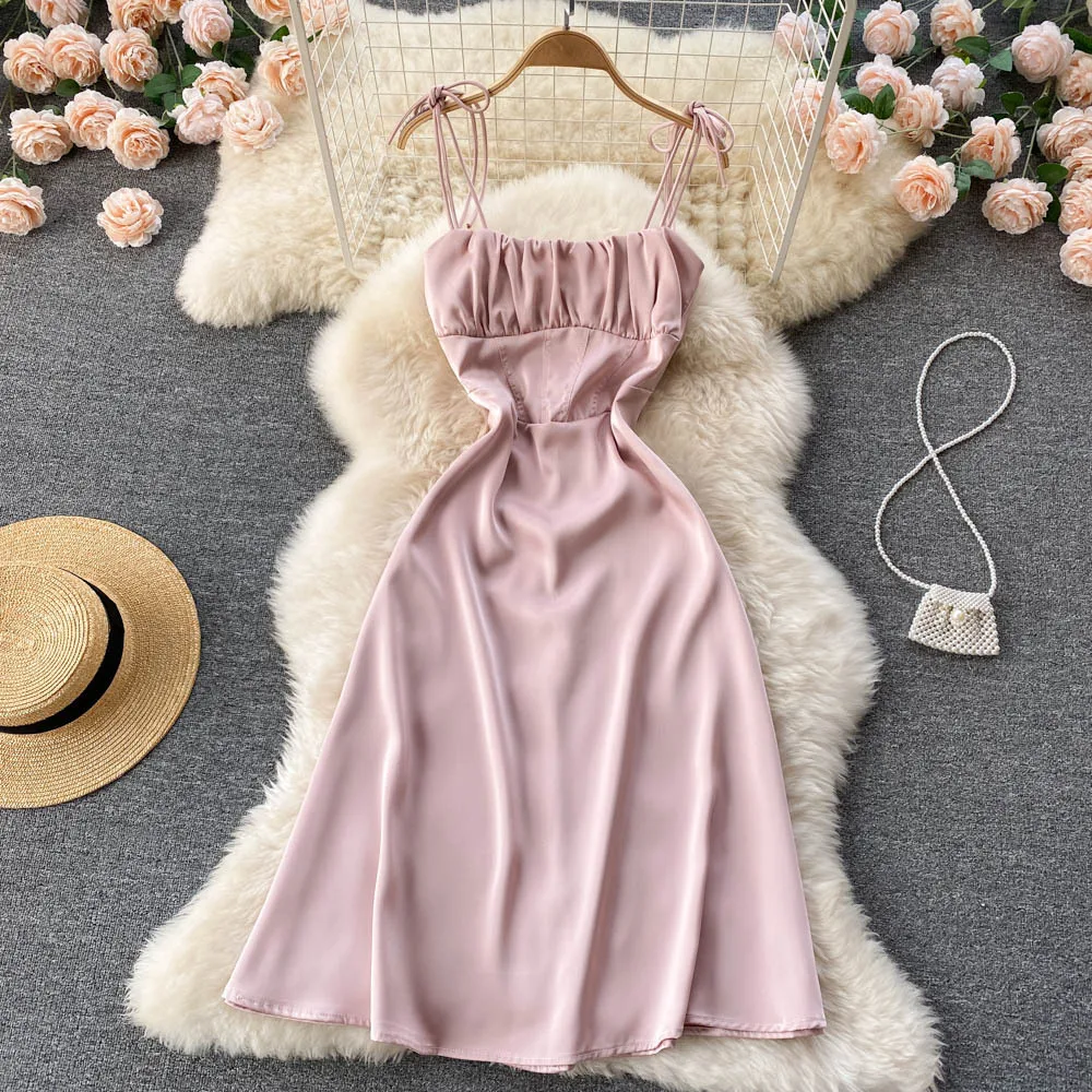 

2022 New Fashion Maternity Dresses Women's Slip Dresses Black