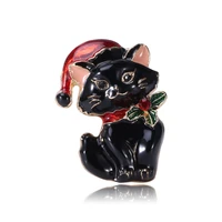 skeds women fashion cute enamel cat enamel brooches pins creative animal accessories for lady suit coat brooch pin badges gift