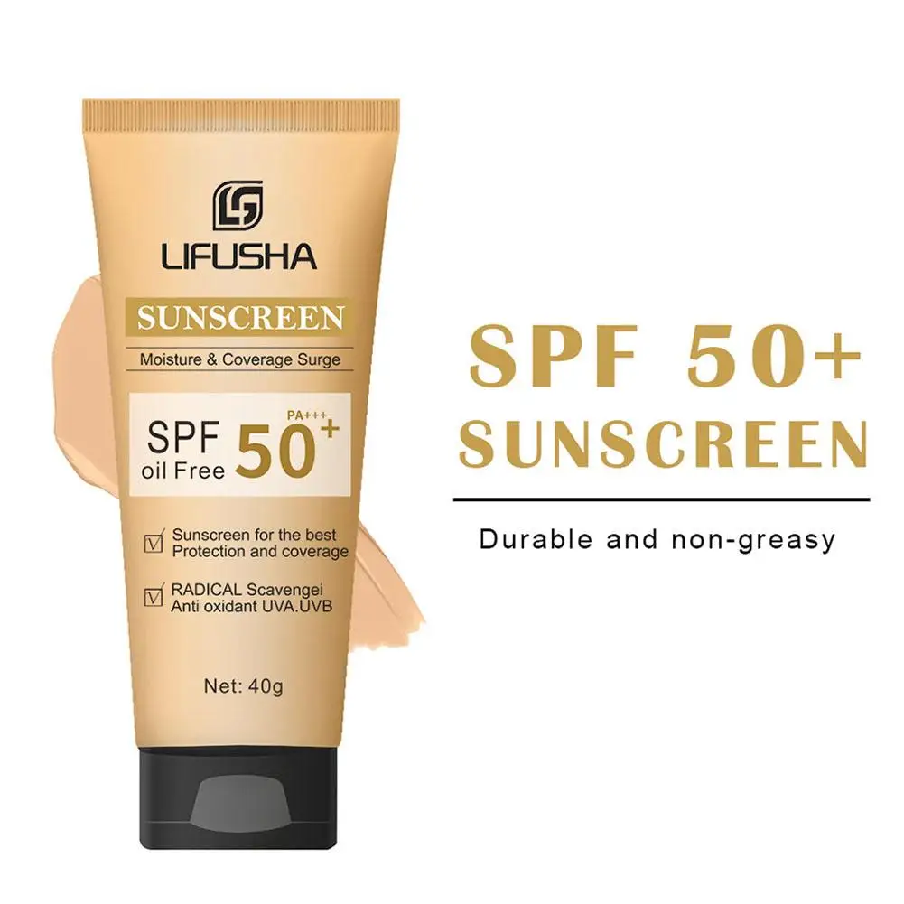 SPF 50 Увлажняющий солнцезащитный крем с контролем жирности для лица защитой кожи и
