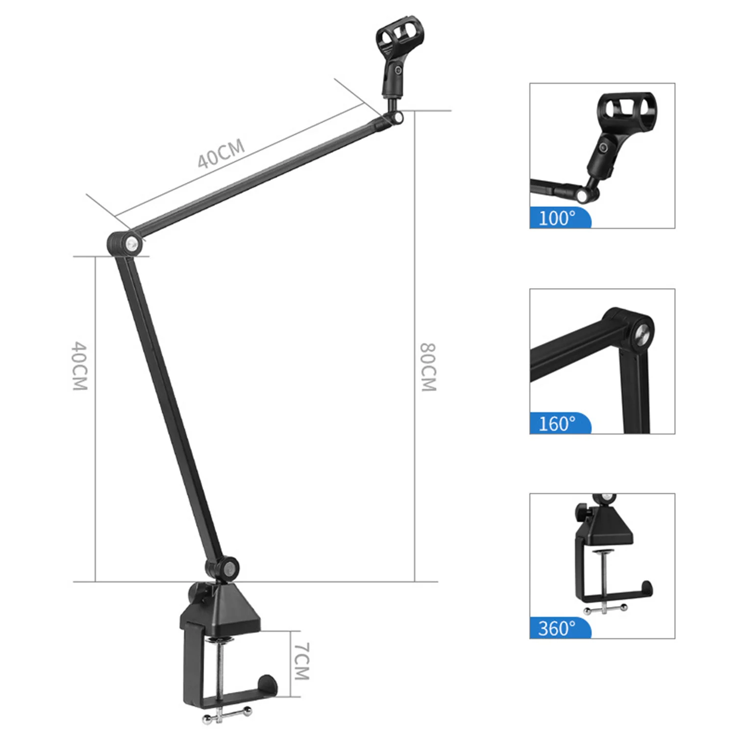 ГАЗ-60 Металлический консольный настольный складной телескопический кронштейн