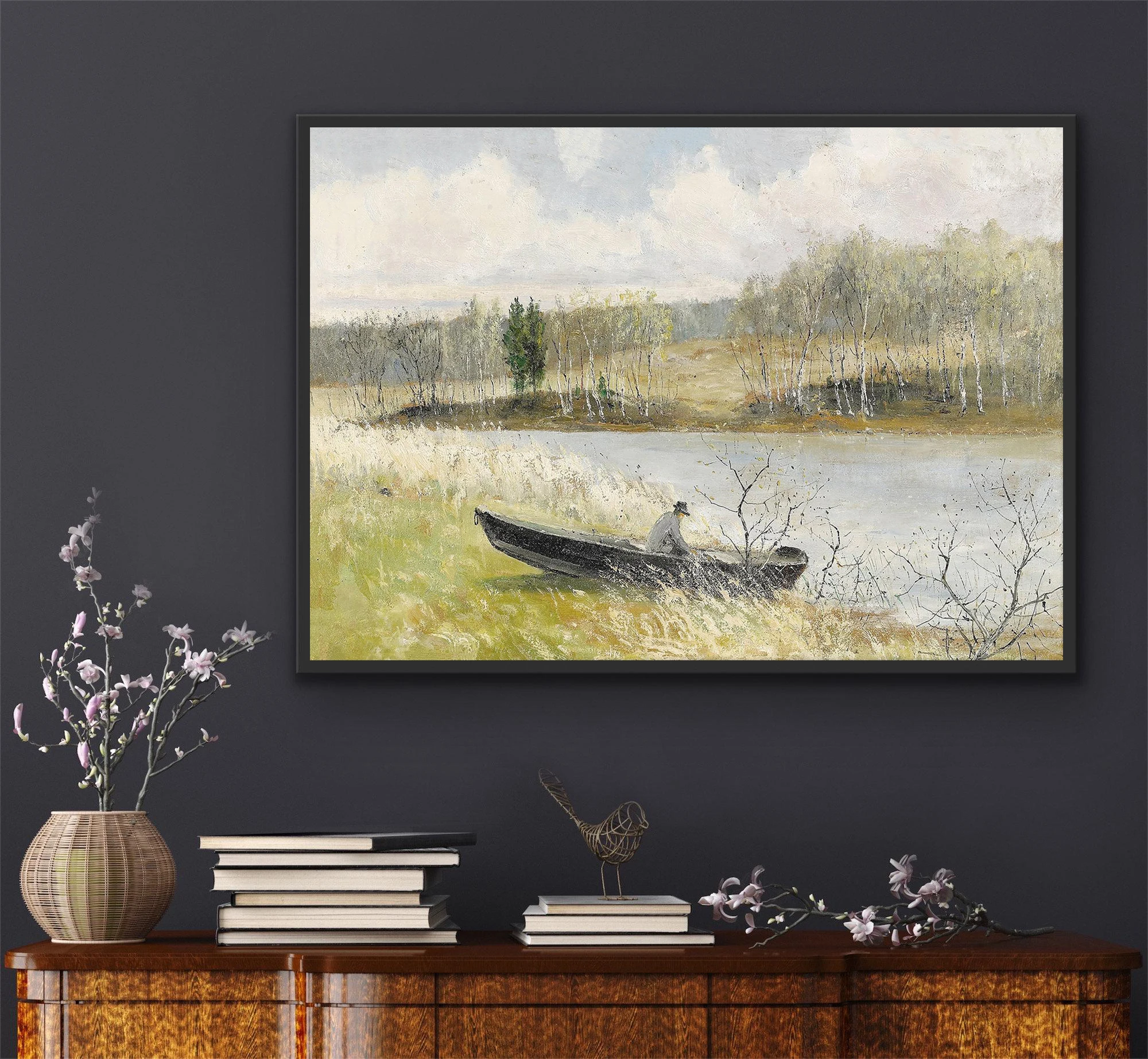 Винтажная ветряная мельница деревенский дом овца крупный рогатый скот лесной