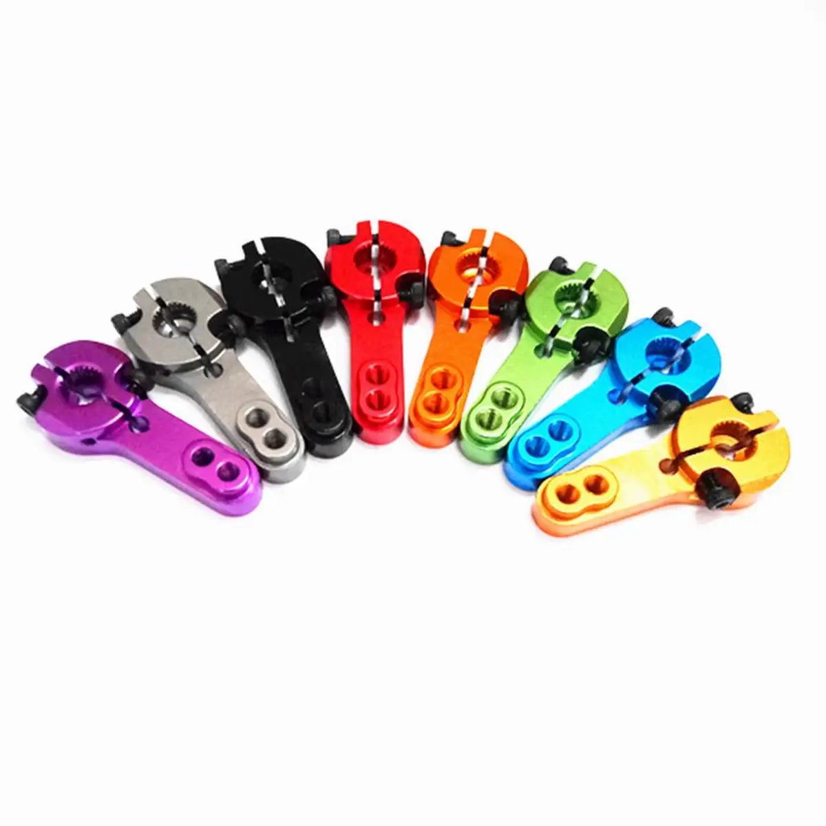 

Aluminum 25T Servo Horn Arms 25 Teeth Spline M3 Clamp Steering for Futaba Savox Power HD Motors Sakura D4 RC Car Robot Parts