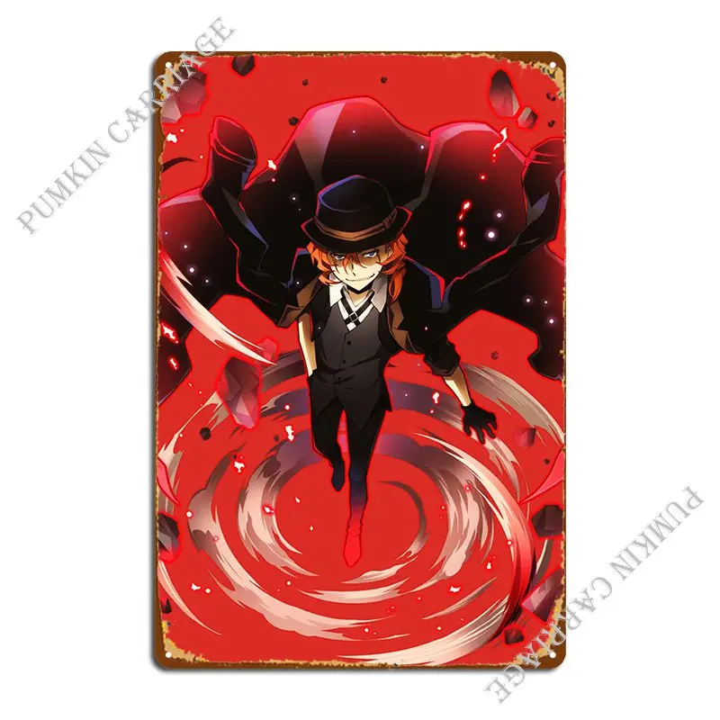 

Chuuya Nakahara Metal Sign Wall Cave Create Pub Plates Wall Decor Tin Sign Poster