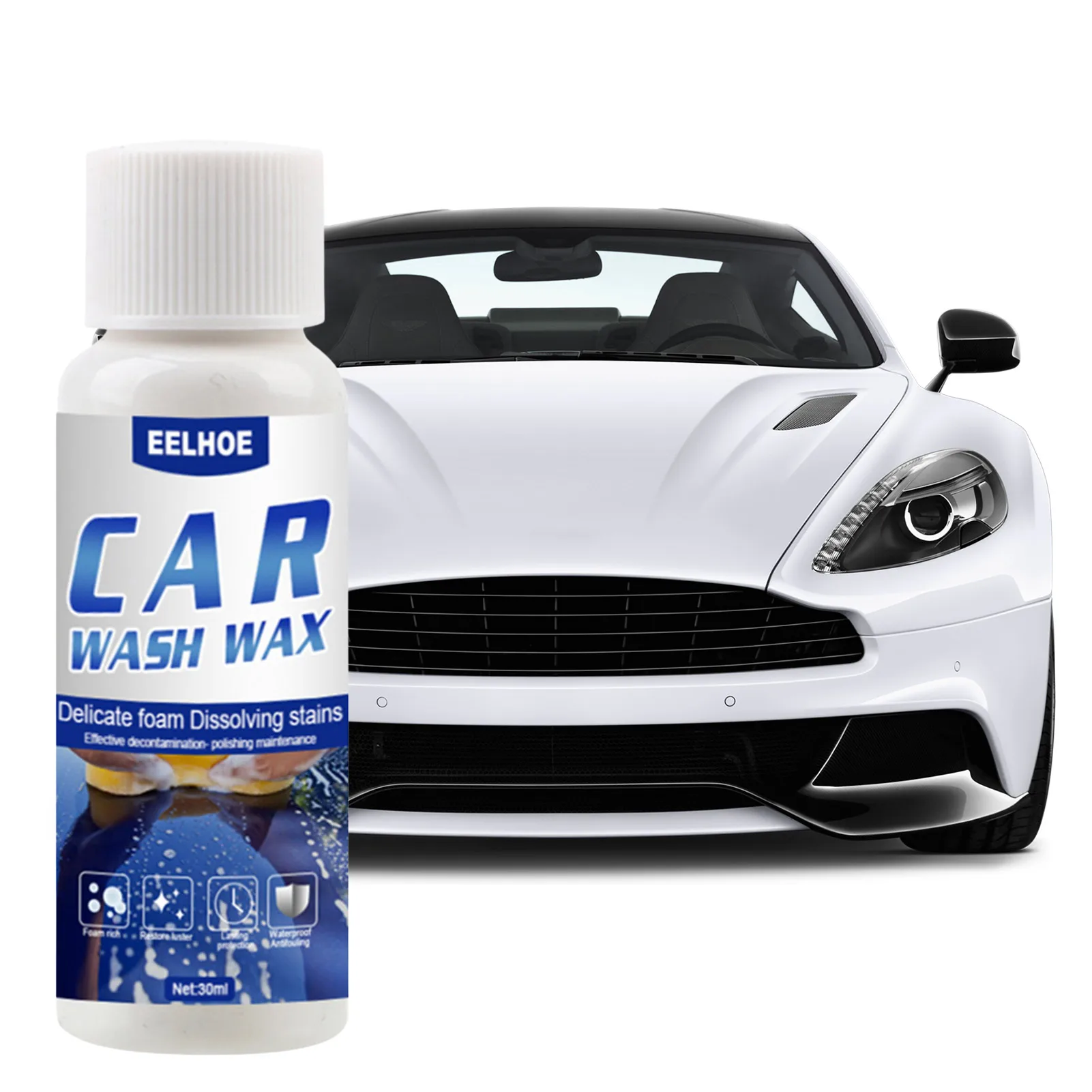 

Car Wash & Wax Agent PH Neutral Protective Car Wash Cleaner And Wax Leaves No Water Spots Non-Toxic Waterproof Car Wax Polish