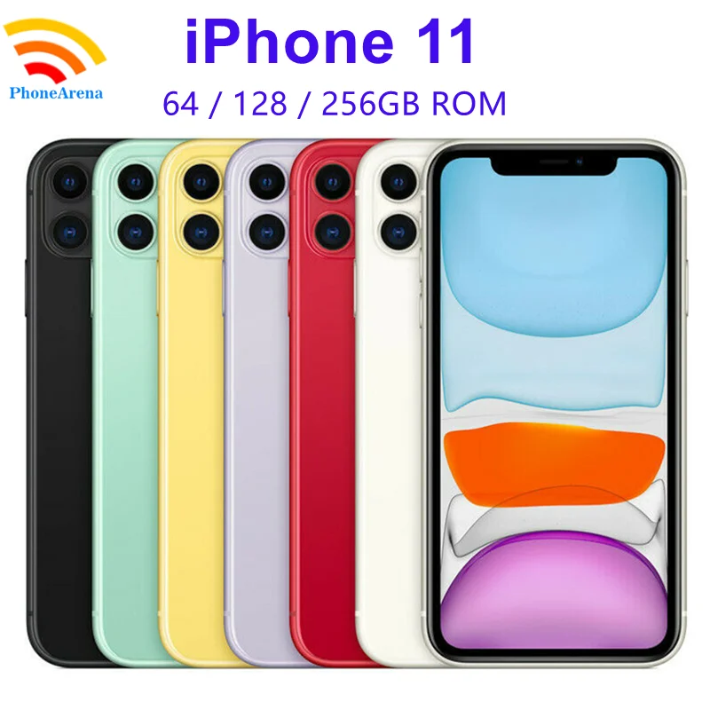 

90% New Original Apple iPhone 11 iPhone11 64GB/128GB/256GB 6.1' Retina IPS LCD Face ID Factory Unlocked 4G LTE