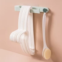 creative hanger storage rack free punch household clothes support hook balcony finishing rack wall hanging drying hanger storage