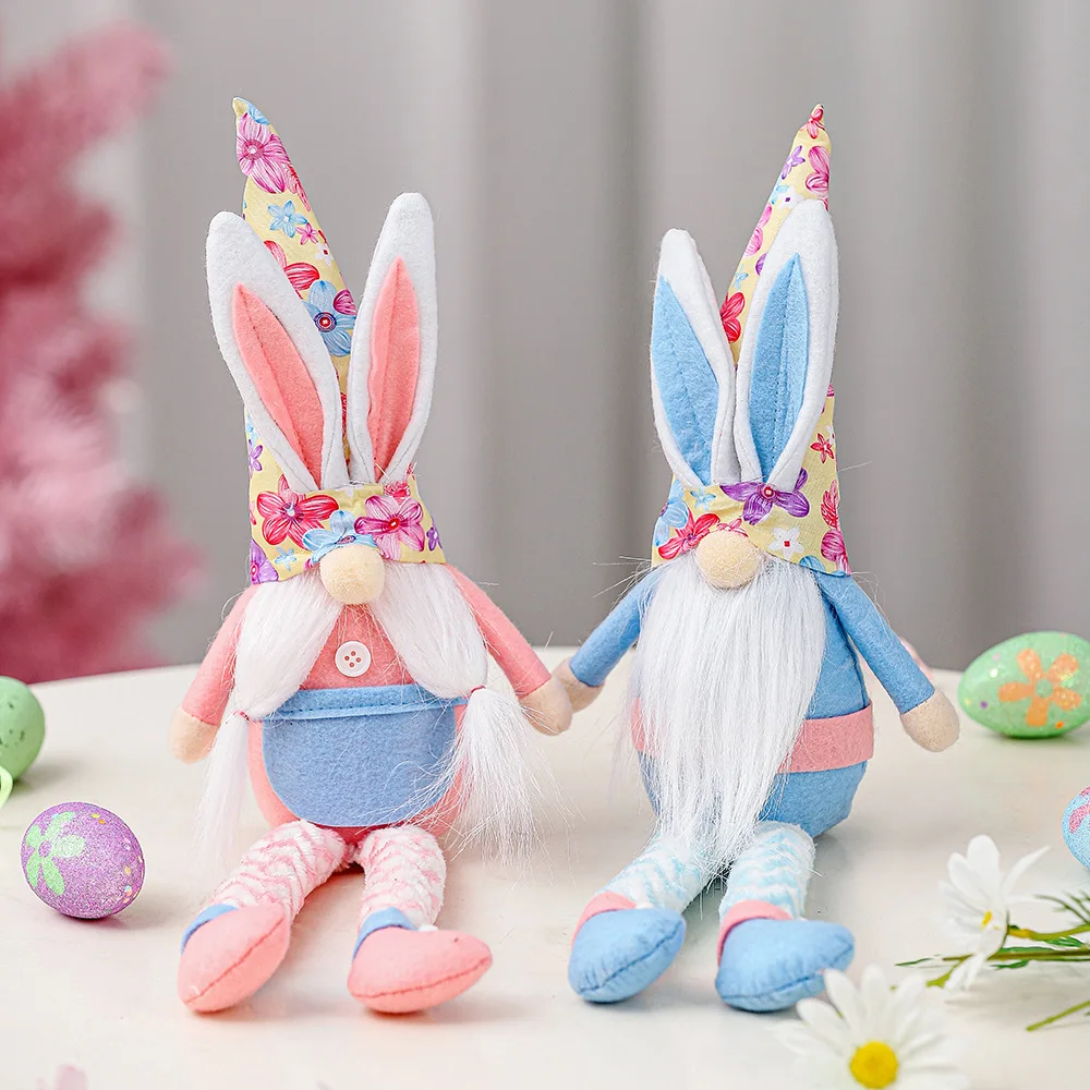 

Easter Decorative Products Creative Color Bunny Ornaments Faceless Doll Gnome Doll Decoration Rudolph
