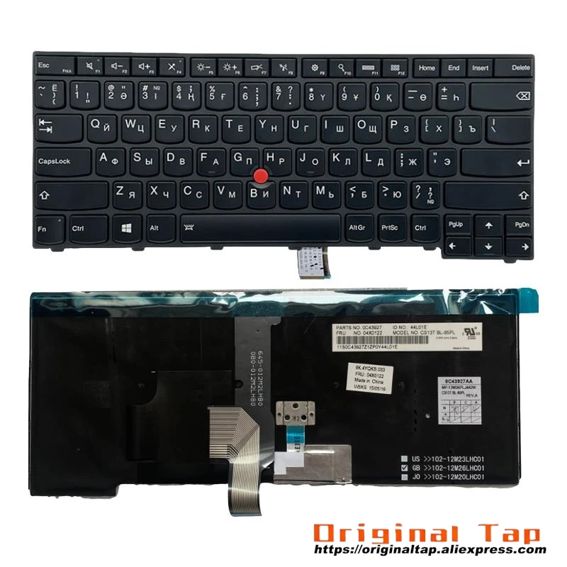 KZ казахская клавиатура с подсветкой для Lenovo Thinkpad T440 T440s T431s T440p T450 T450s T460 04X0119 00HW855