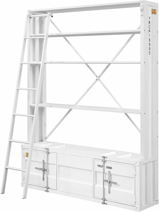 

Bookshelf & Ladder, White 39882