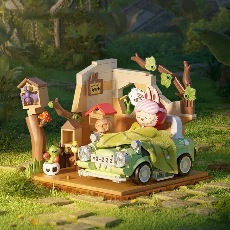 Аниме-фигурка подлинная Labubu The Monsters Forest Secret Base Series украшение для рабочего стола