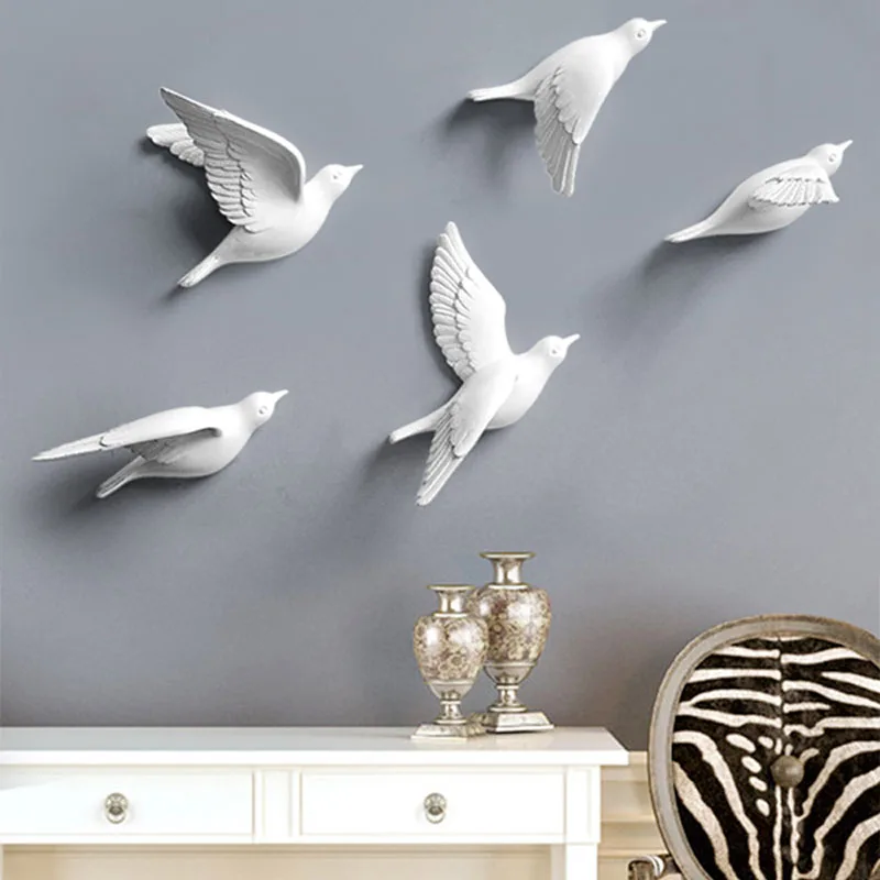 

Трехмерная птица в европейском стиле, настенные полимерные украшения, креативный фон для гостиной, крыльца, украшение для стены, подвеска