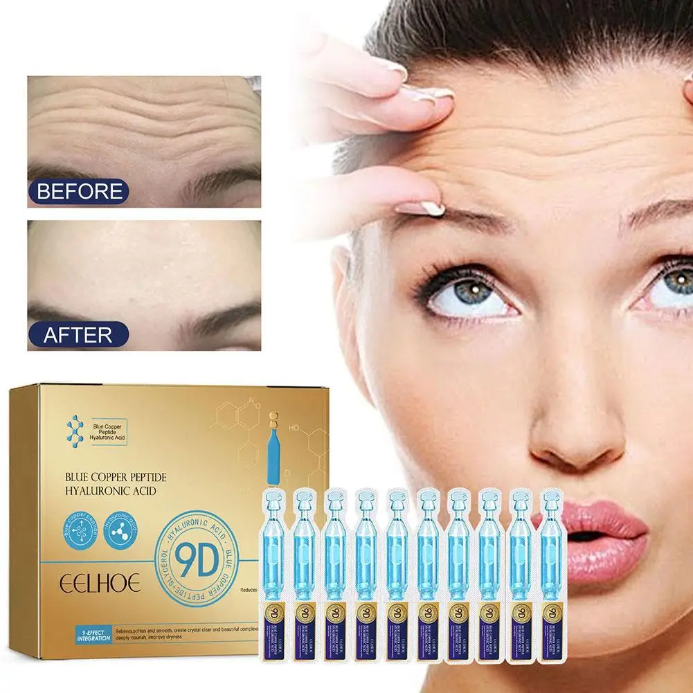 

1.5ml*10pcs Blue Peptide Hyaluronic Acid Ampoule Face Serum Fade Fine Lines Anti Wrinkle Anti-Aging Facial Essence