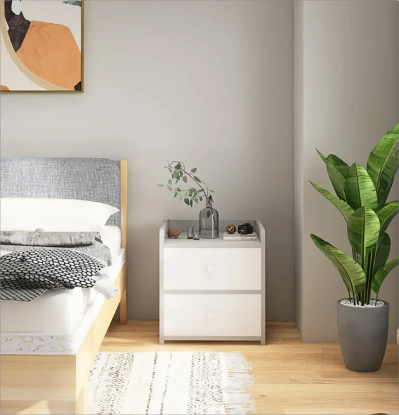 Современная маленькая прикроватная тумбочка с ящиком и замком скандинавский