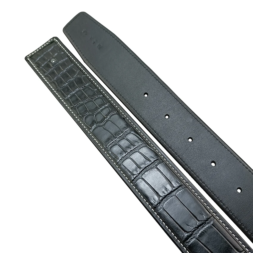 Men's and Women's Luxury Belt, Spare Belt, 3.8cm Buckle Free Belt, Gushuai New Design, High Quality Cowhide Children's Belt, Fre