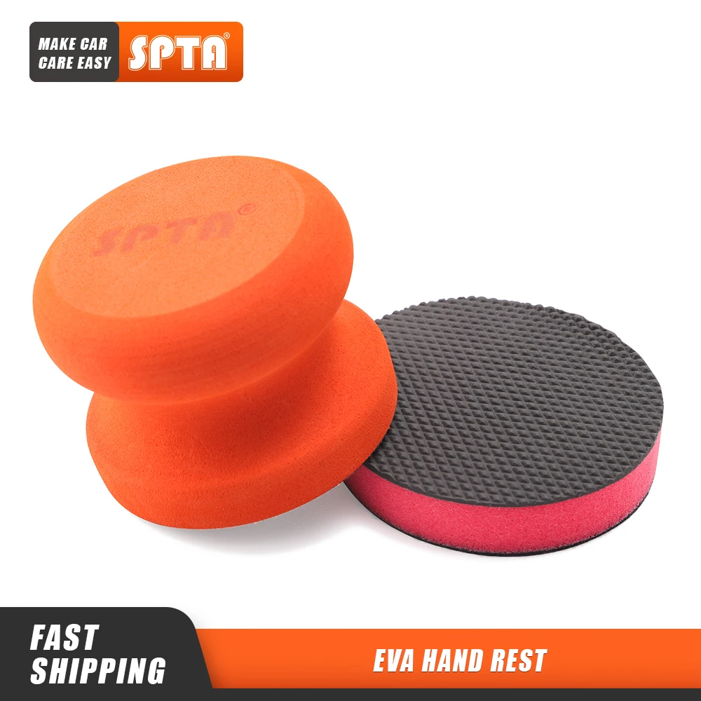 

SPTA Wholesale 1-20 Sets 3 Inch(75mm) Car Hand Applicator with Grip Magic Clay Pad Kit Sponge for Auto Wax Polishing Cleaning