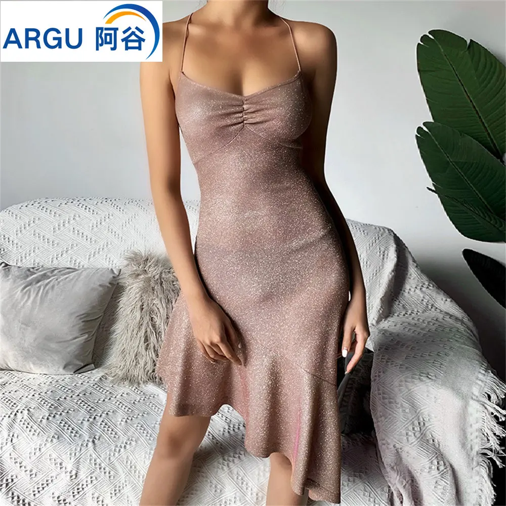 

Летние мини-платья для женщин 2023, Пляжное Бандажное платье с открытой спиной y2k, с разрезом, женское облегающее платье без рукавов с низким вырезом