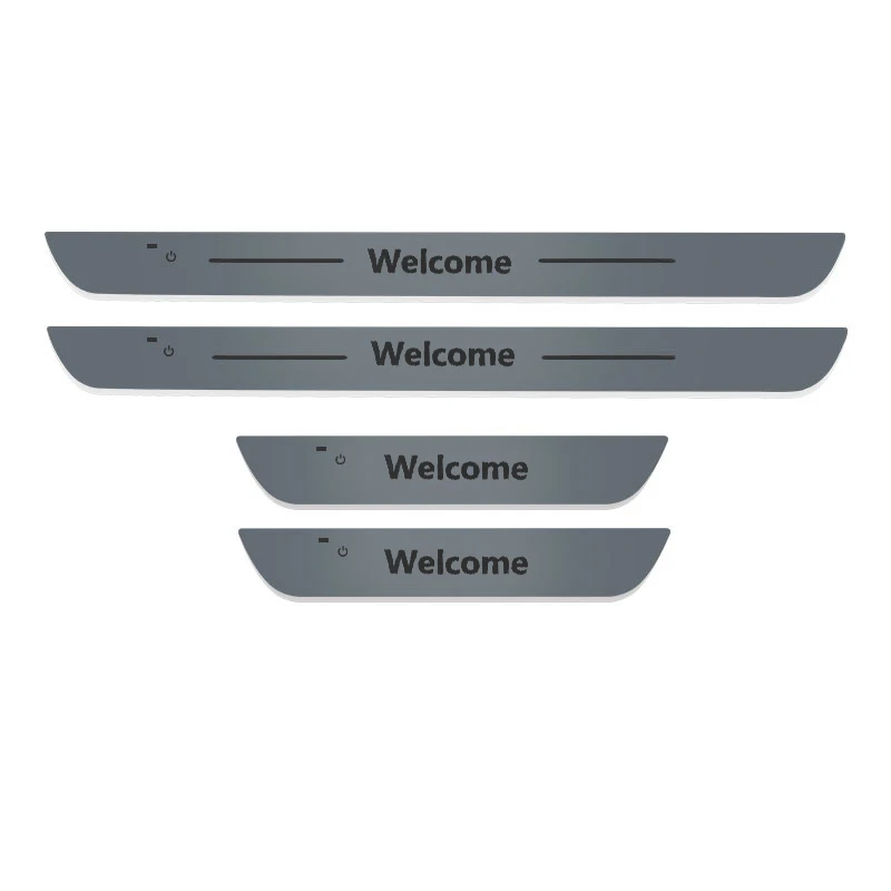 

Автомобильный светильник на порог, порог, лампа, приветственная пластина, педальный светильник с беспроводной светодиодной подсветкой, регулируемый режим изменения цвета