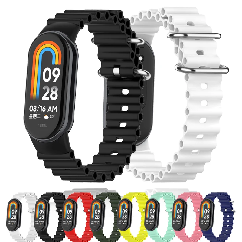 

Ocean Silicone Belt for Xiaomi Mi Band 8 Adjustable Watchband Replacement Correa Bracelet Band8 for Miband 8 Strap Accessories