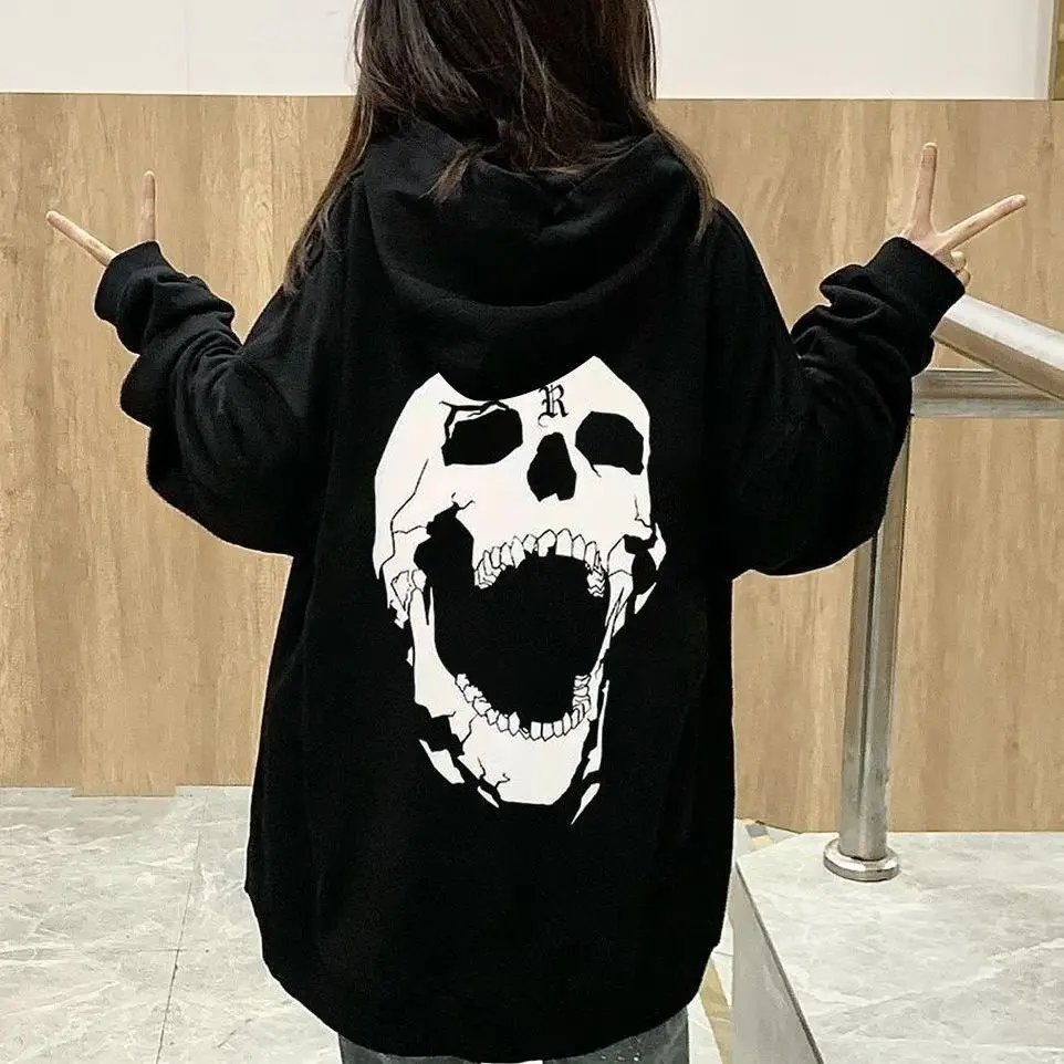 

Sweatshirts for Women Long Graphic Pullovers Grunge Loose Female Clothes Hooded Hoodies Baggy Casual M Winter Cold Warm E Tops