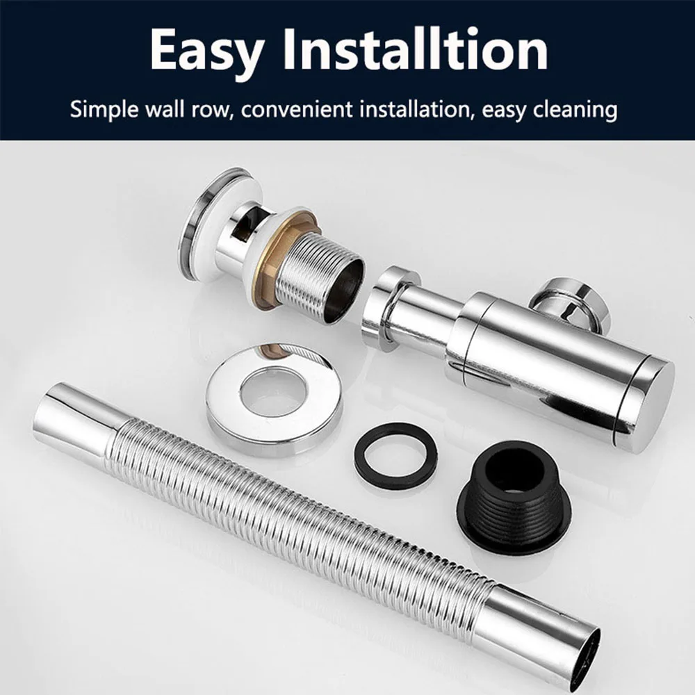 Латунная пробка на слив раковины в ванную комнату набор трубок Регулируемая