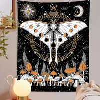 mushroom wall tapestry psychedelic sun moon phase butterfly tapestry large witchcraft bohemian style aesthetics room home decor