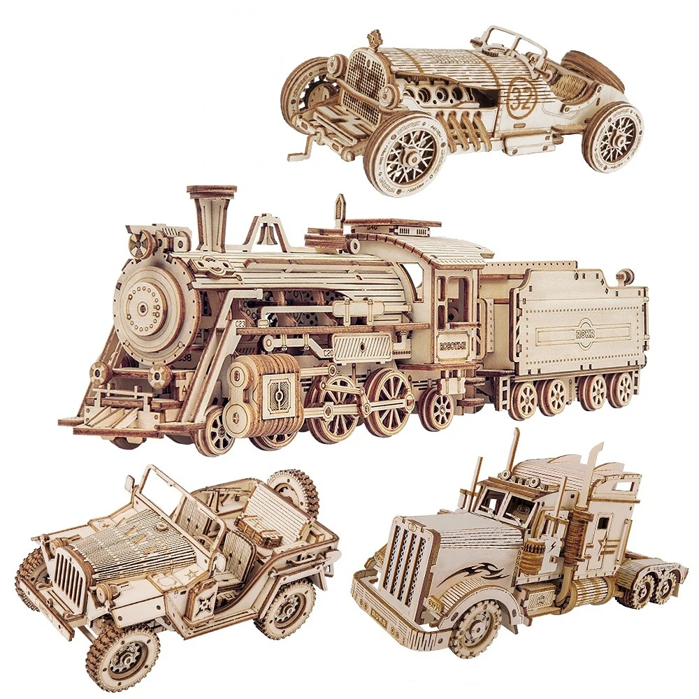 

Модель поезда 3D деревянная головоломка игрушка сборка локомотива модель строительные наборы для детей подарок на день рождения деревянные строительные игрушки