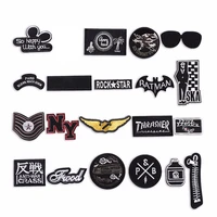 black army badges embroidered military patches for clothing rock thermoadhesive patterned patch decor sticker for punk clothes