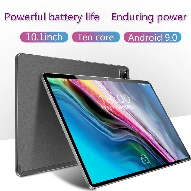 New 10.1 Inch Tablet PC Android 9.0 O RAM 4GB ROM 64GB 4g LET Smart Phone Android WiFi GPS Tablets 10 Kids Gift