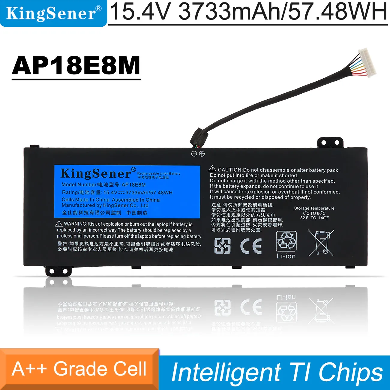 Аккумулятор для ноутбука KingSener AP18E8M, для Acer Nitro, 5 AN515-54, 7 AN515-55 Aspire, 7 AN517-51, Series AP18E7M