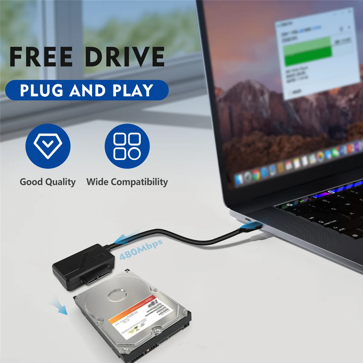 USB 2.0 к Mini Sata II 7 + 6 13-контактный адаптер-конвертер для ноутбука CD/DVD ROM Slimline Drive