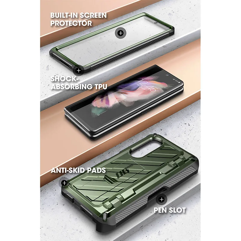 SUPCASE для Samsung Galaxy Z Fold 3 чехол телефона (2021) UB Pro полноразмерный двухслойный прочный