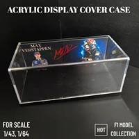 f1 signature transparent acrylic case pvc display box for scale 143 164 car model figure toy collectible miniature protection