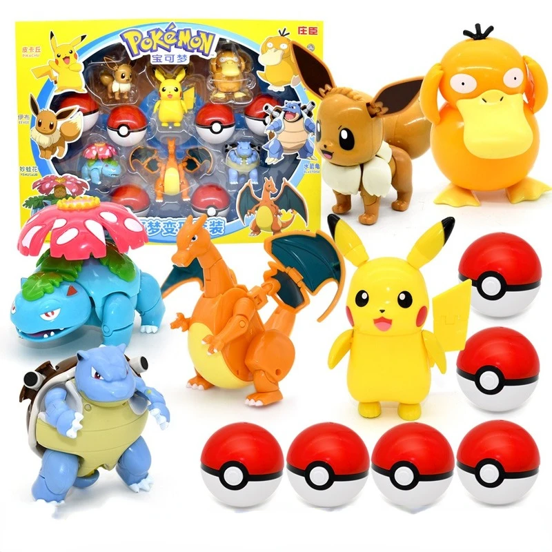 

7,5 см подлинные деформируемые фигурки покемона Боевая особенность Mew Gengar чармандер храп Eevee модель игрушка подарок украшение коллекция